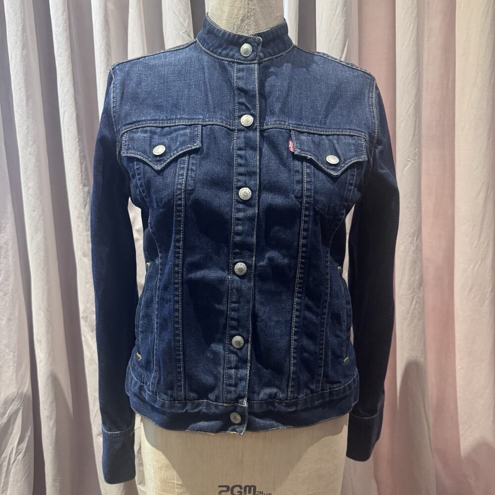 Levi Strauss VTG Deadstock Stand Collar 77456-6025 Rare Denim Jacket L Unworn